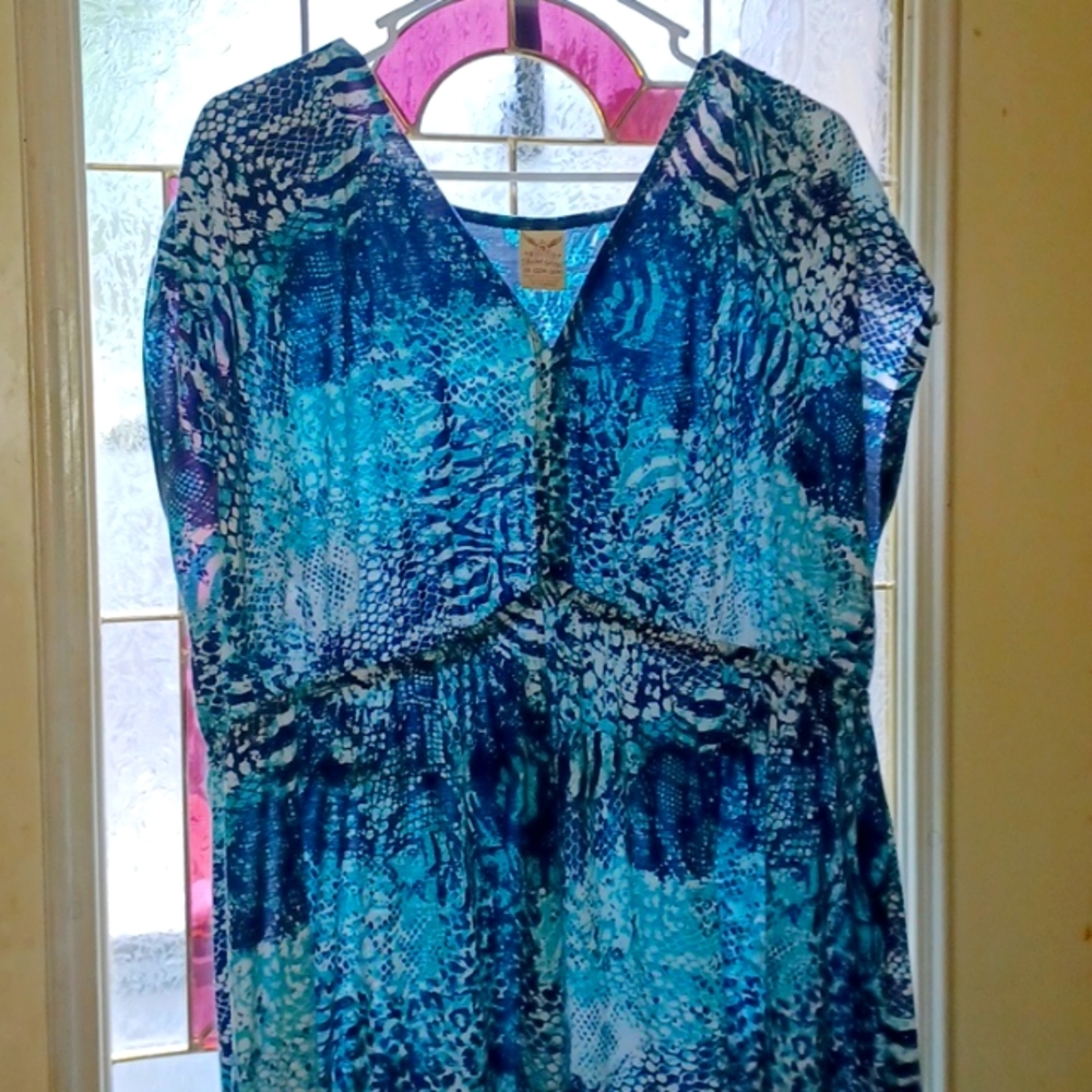 Blue and green 3xL faded Glory dress